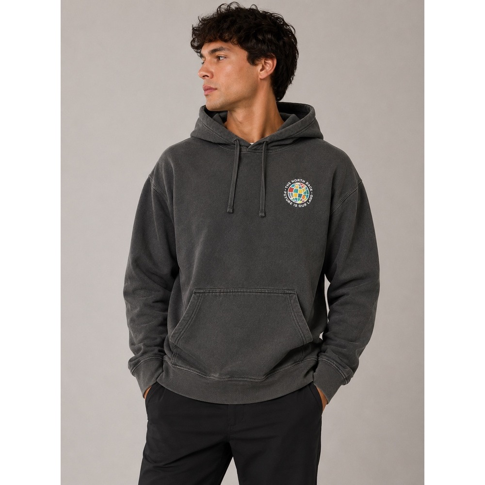The North Face‎ Future Is Our Land Globe Graphic Hoodie Black Mens XL |R1